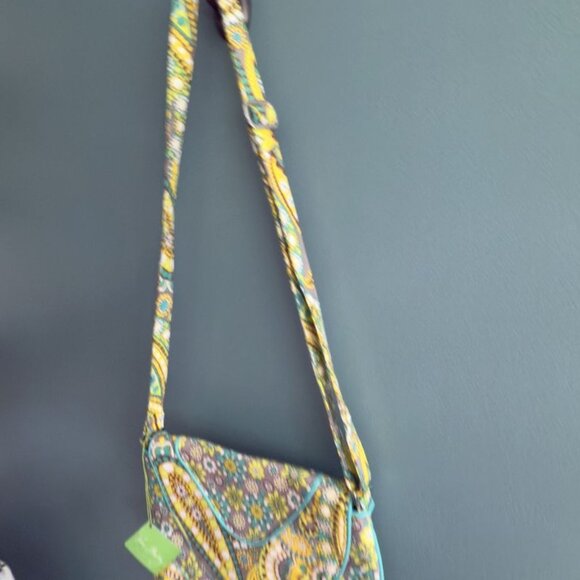 Vera Bradley Lemon Parfait Crossbody Purse Adjustable Retired - Picture 3 of 9
